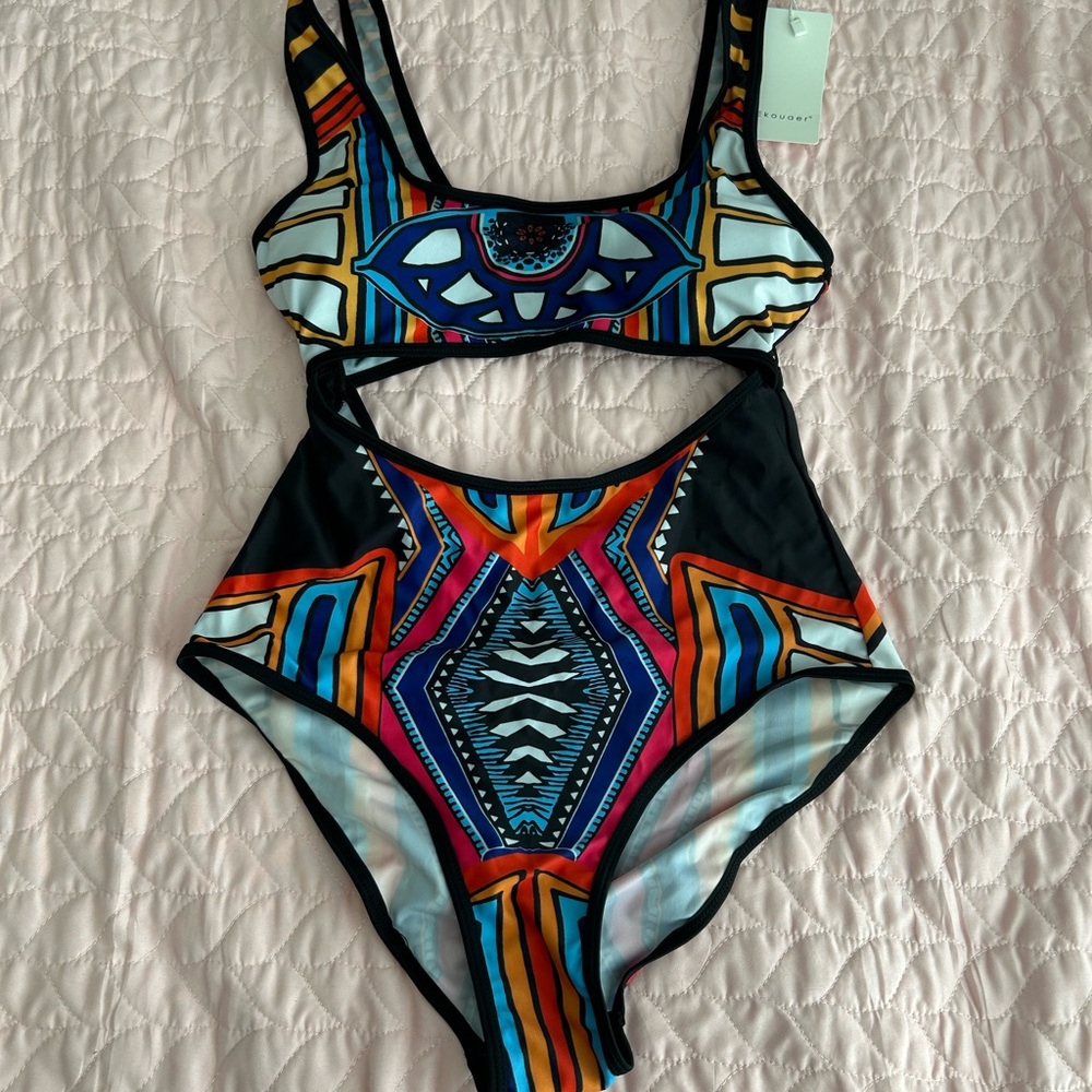 Ekouaer Striped Swimsuit